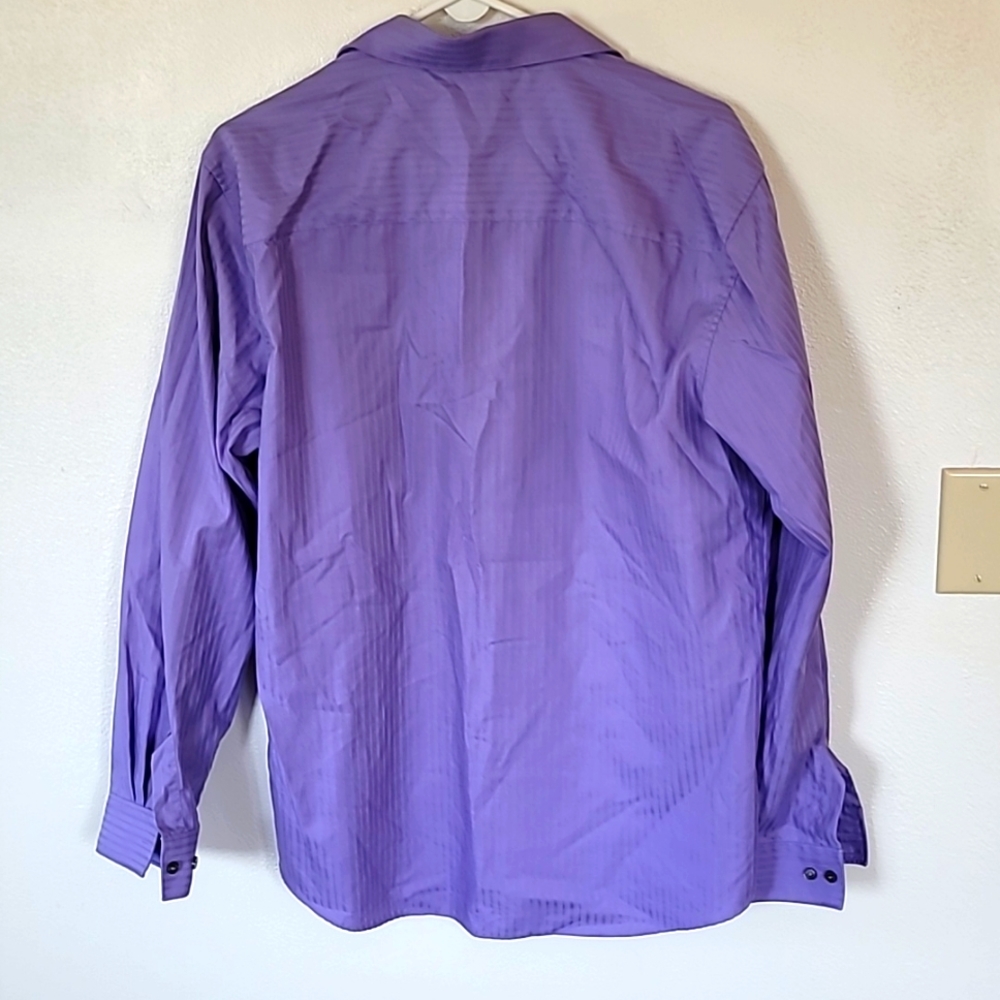 Kenneth Cole Reaction XL 17. 34/35 purple ๐ฃ slim fit dress shirt - Picture 6 of 6